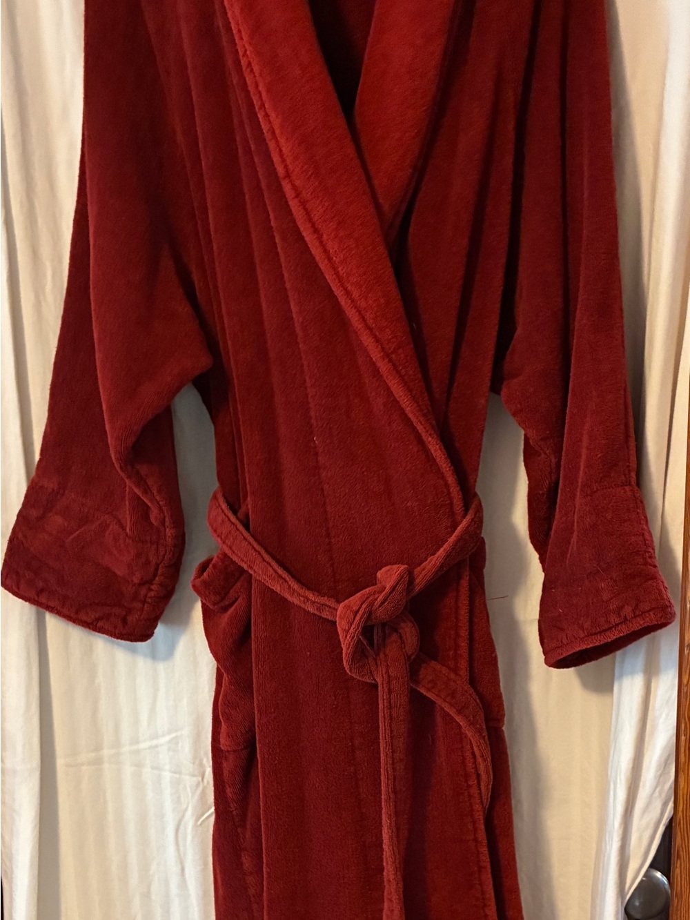 Victoria’s Secret Vintage Red Velour/Terry Full Length Robe - Picture 2 of 7